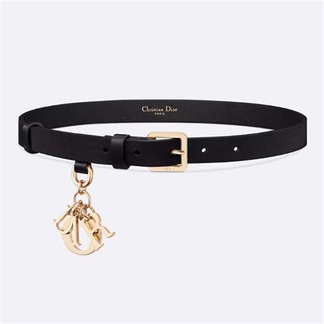 C'est Dior Belt Black and Beige Smooth Calfskin, 18 MM 